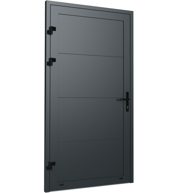 Jednokrídlové čierne garážové dvere